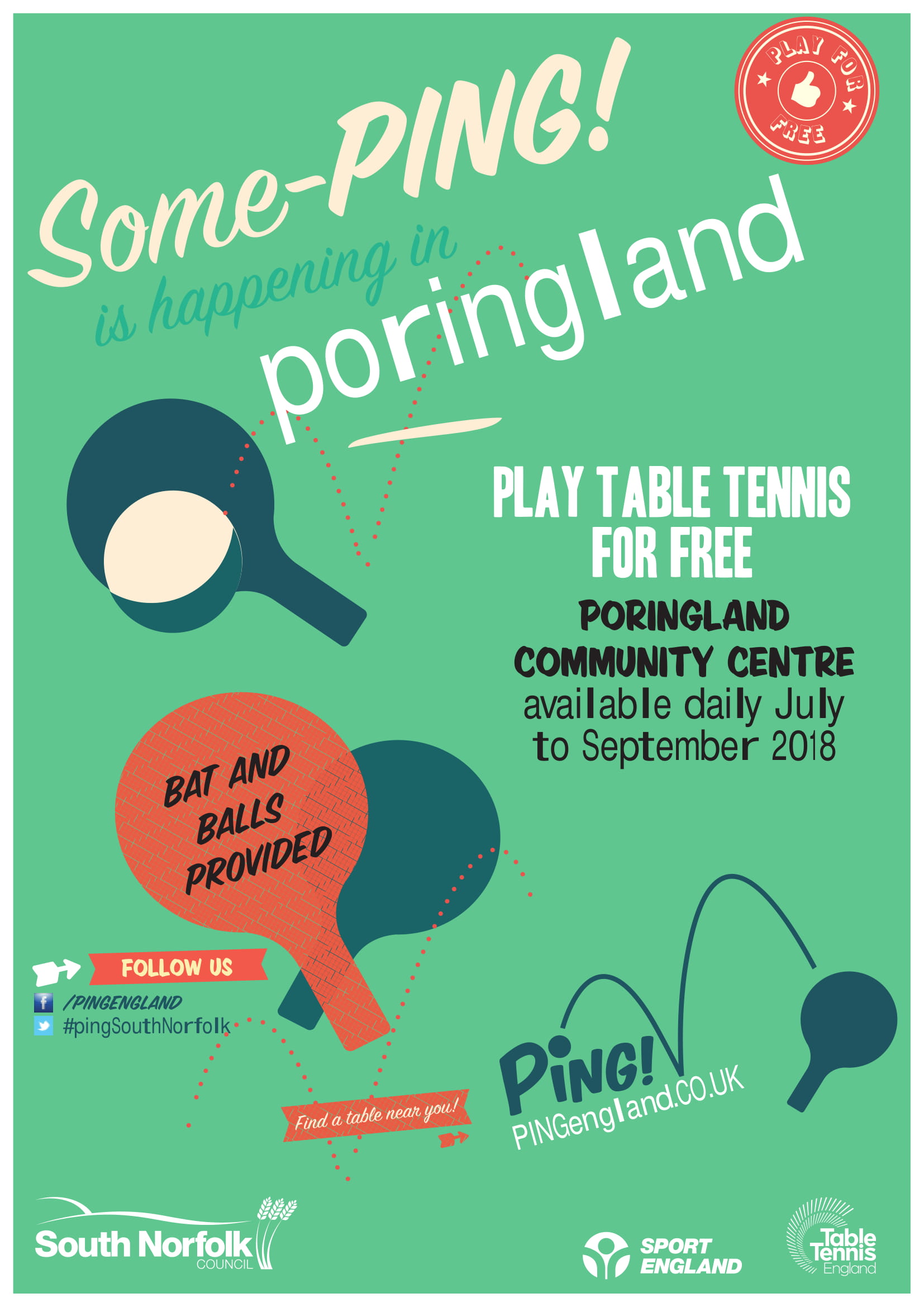 Poringland Community Centre Table Tennis England