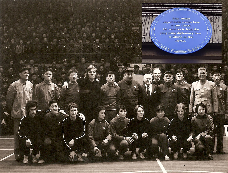 Blue plaque marks Alan Hydes' place in history - Table Tennis England